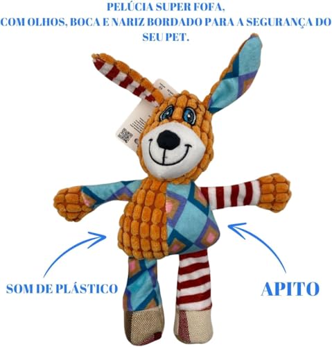 Brinquedo Bichinhos de Pelúcia Mordedor Apito Pet Cães Gatos