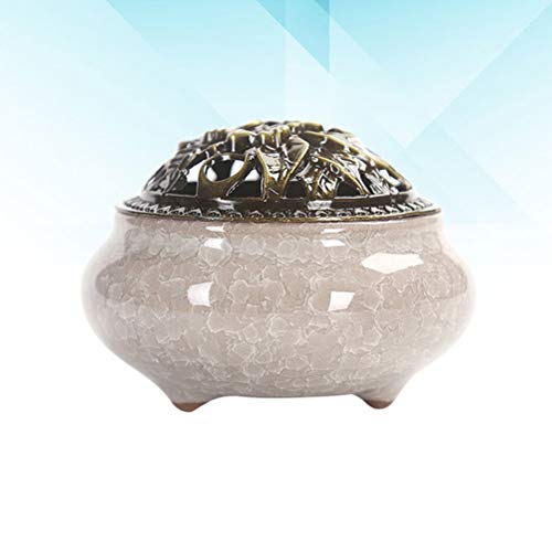 Suporte de incenso de cerâmica Vosarea para queimador de cone, suporte de incenso com tigela apanhad