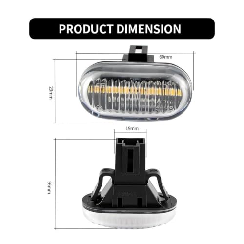 Intermitentes Opel Agila A luces LED de posición ámbar contra ópticas opacas 6