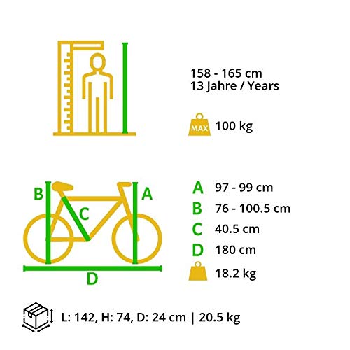 BIKESTAR Bicicleta de montaña Hardtail de Aluminio, 21 Marchas Shimano 27.5 Pulgadas | Mountainbike con Frenos de Disco Cuadro 16 MTB | Turquesa