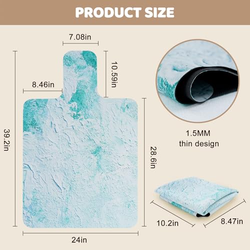 Glonerle Tapete Reformer de Pilates Antiderrapante, Tapete Reformador de Camurça de Microfibra, Aces