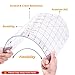 HTVRONT Tshirt Ruler Guide for Vinyl Alignment - Transparent PVC Tshirt Measurement Tool for Heat Press in HTV Vinyl, All-in-ONE T Shirt Ruler to Center Design and Craft Sewing