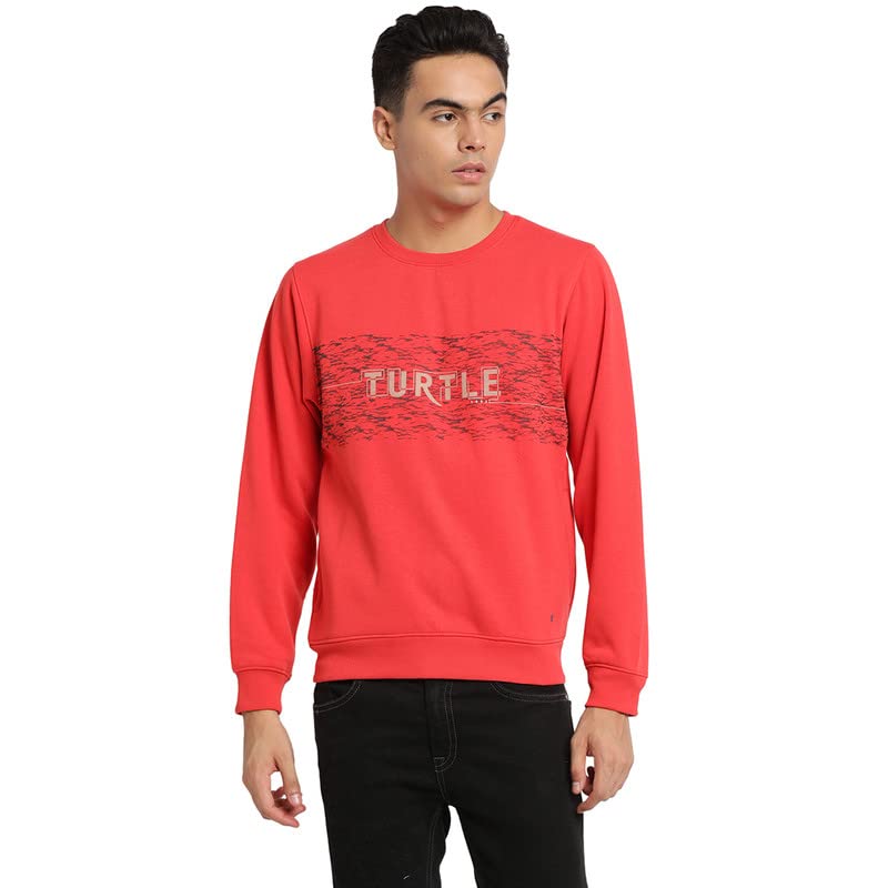 Sweat-shirt à col rond rouge Turtle vêtement homme mode casual d'hiver