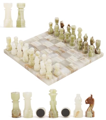 Set de Ajedrez de Mármol 12 Pulgadas con Piezas Elegantes miniatura 1