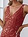 Ever-Pretty Women's Formal Dress Sequin Double V-Neck Sleeveless Mermaid Long Evening Dress Burnt Orange US6