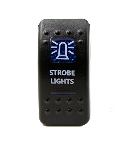 SUNDELY Strobe Lights 12V 24V On/Off Rocker Switch with Blue LED