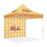 Waffles Vendor Tent, 10x10 Pop Up Farmers Market Food Tent for Fresh Baked Belgian Waffles, Waffle Bakers...