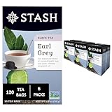 Stash Tea Earl Grey Black Tea, 20 Count Tea Bags in Foil (Pack of 6)