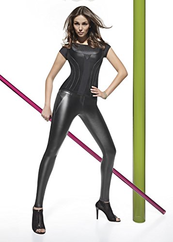 Preisvergleich Produktbild Unten blau Leggings Enganliegend Effekt Leder Größe L