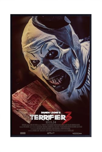 TESIOON Terrifier 3 Movie Poster Film #1 - Matte poster da parete Frameless Gift 11 x 17 inch(28cm x 43cm),Noframe