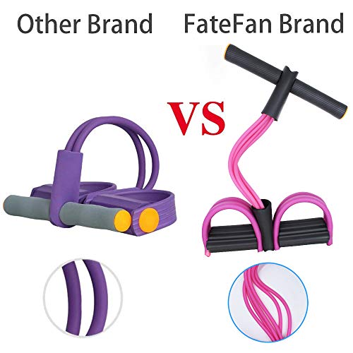 Image of FateFan Multifunction Tension Rope, 6-Tube Elastic Yoga Pedal Puller Resistance Band, Natural Latex Tension Rope Fitness, for Abdomen /Waist /Arm /Leg Stretching Slimming Training