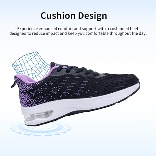 MEHOTO Women Wide Toe Box Walking Shoes Athletic Tennis Shoes Orthotic Running Fashion Sneakers for Gym Jogging Workout, Size 6-114