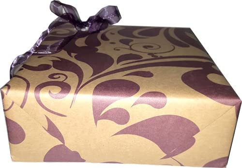 Papier cadeau kraft imprimé violet de qualité supérieure - 5