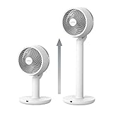 Pure Enrichment® 2-in-1 Circulating Floor & Desk Fan - 24 Fan Speeds, Vertical and Horizontal Oscillation, Optional Remote Control Operation, Auto-Off Timer and Sleep Mode - Ideal for the Whole House