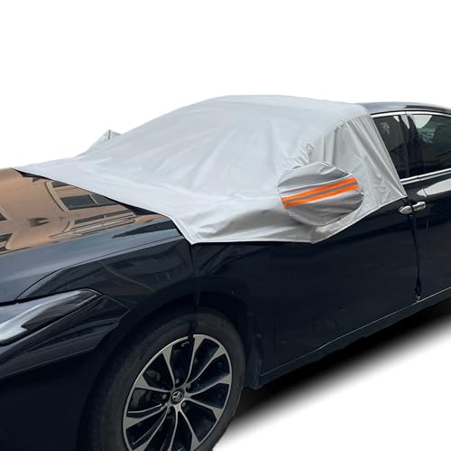 Image of Car Cover for Ice and Snow, Car Windshield Cover with Side Mirror Protectors, Winter Car Accessories for Cars, SUVs, Vans, Windproof and UV Protection