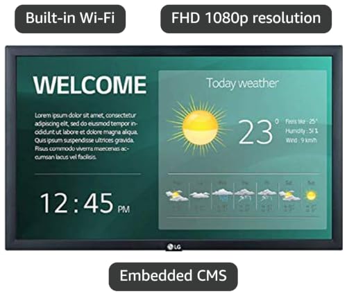 Image of LG 22 inch 22SM3G-B Series IPS FHD LED Back-lit Digital Display with Embedded CMS, Quad Core SoC with webOS 4.0, Smart Signage Platform, & Built-in WiFi