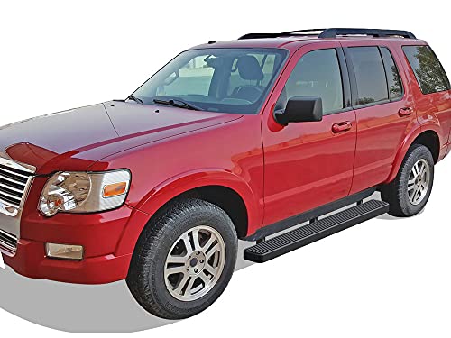 Estribos de acero inoxidable negro 6in APS para Ford Explorer miniatura 2