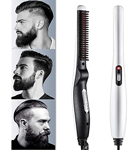 Wazdorf Quick Hair Styler for Men Electric Beard Straightener Mas...