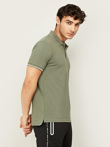Image of Kappa Men Cotton Regular Fit Solid T Shirt