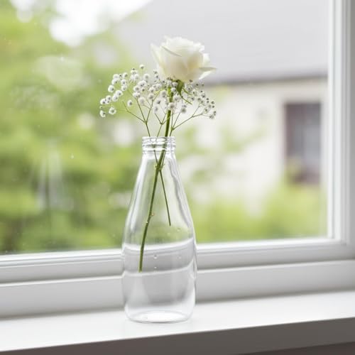 Image of Glassbunny 250ml Transparent Glass Bottle with Stainless Steel Lid & Anti-Slip Bottom, Leak-Proof, Reusable for Home, Office, Gym & Travel Pack of 3