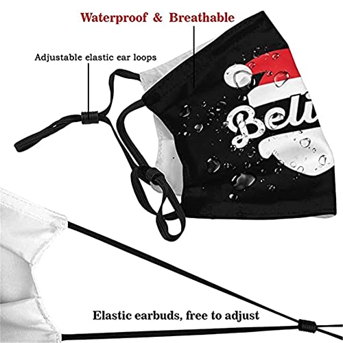 2Pcs Christmas Face Mask Washable Bandanas Balaclava Reusable Face Fabric Believe Masks For Women Men Adults #TOP4
