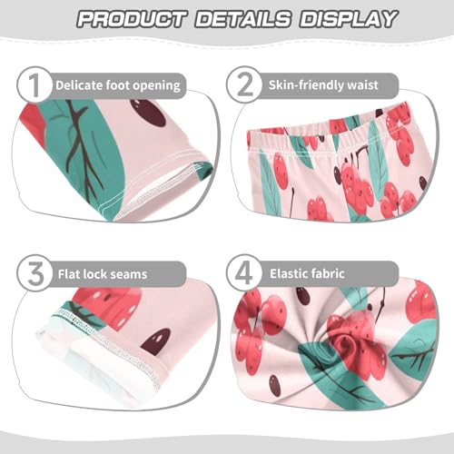 Toddler Girls Leggings Printed Yoga Pants Leggings Cherry Brown Dot for Kids3