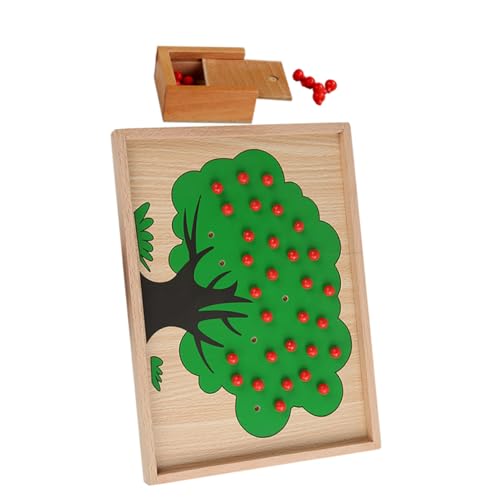 KOMBIUDA りんごの木のおもちゃ 数字合わせ 算数学習 教育玩具 幼児向け
