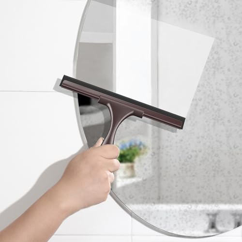 Image of SetSail Squeegee for Shower Glass Door Stainless Steel Shower Squeegee for Glass Doors All-Purpose Window Squeegee for Car Windshield Cleaning 10 Inches,Bronze
