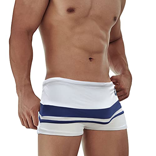 UXH Sexy Swimming Trunks Men's Boxer Swim Shorts Strips Surfing Bathing2