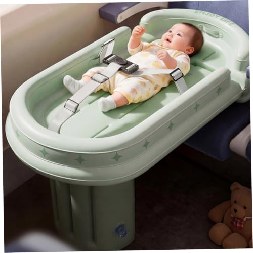Cama de avión para niños con altura ajustable barandillas y cinturón 5