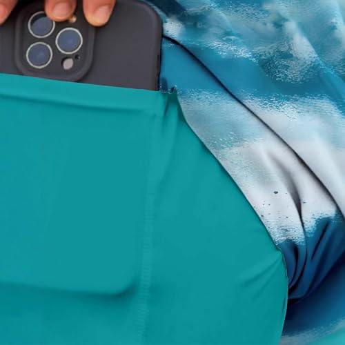 GIBZ Beach Shorts for Men Tie-Dye Stripe 2 in 1 Quick Dry Swim Trunks with Compression Liner Pockets Swimming Shorts3