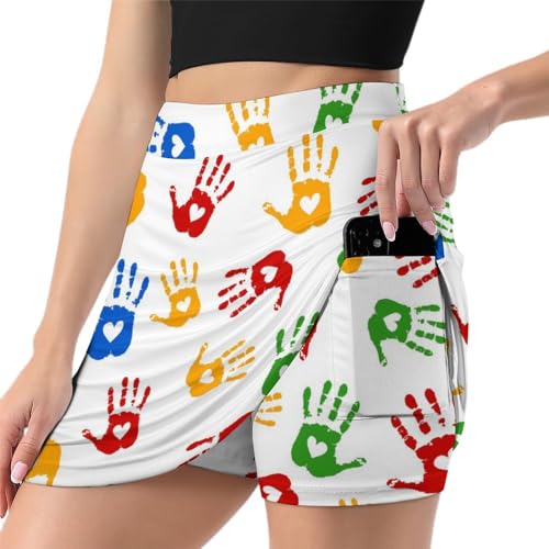 Jupe short de golf extensible dotée d'une poche latérale pour le sport
