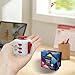 FIDGYB Cube Fidget Stress Relief Toy for Adults & Kids, Smooth, Quiet Sensory Toy for Anxiety, Focus & ADHD Idea[WHI_Red]
