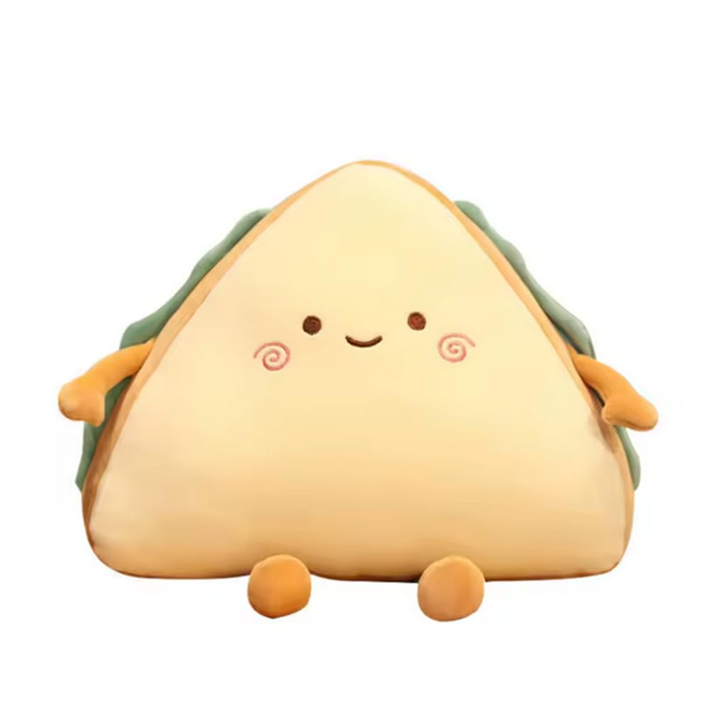 Tikwisdom Sandwich plush toys, creative sandwich pillow, cartoon simulation food soft bread toys, children's birthday, high 32cm (Style 3)