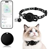 Soccer Cat GPS Tracker Collar for Android, Google Find Hub Pet Tracker for Cats, No Monthly Fee, IP67 Waterproof Smart Tag, Football Theme Cat Tracking Collar for Small Large Cats