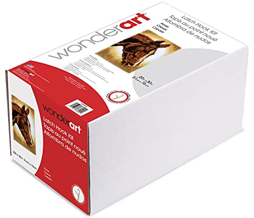 Wonderart Horse Yarn Latch-Hook Kit 20" X 30"100% Acrylic Machine Wash & Dry