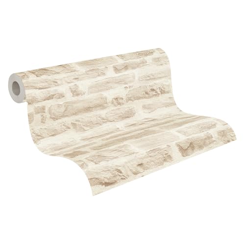 A.S. Création Best of Wood`n Stone Vliestapete mit Steinmotiv 0,53 x 10,05 m – Beige, Creme – Steintapete Made in Germany – 355803 A.S. Création Best of Wood`n Stone Vliestapete mit Steinmotiv 0,53 x 10,05 m – Beige, Creme – Steintapete Made in Germany – 355803
