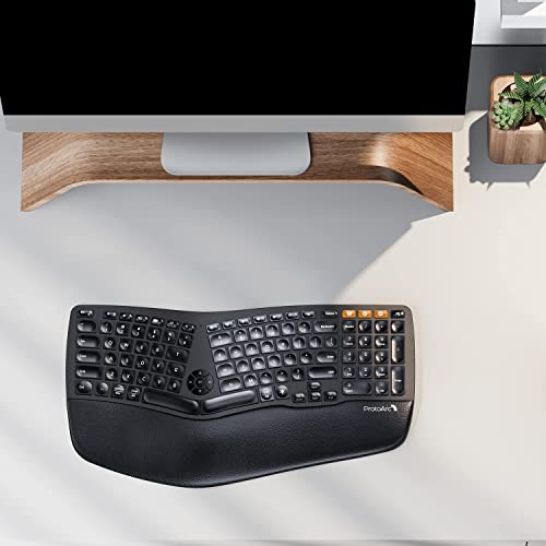 Protoarc Backlit Wireless Ergonomic Keyboard, Ek01 Bluetooth Ergo Split Keyboard With Wrist Rest, Natural Typing, Multi-Device, Rechargeable, Windows/Mac/Android #TOP7