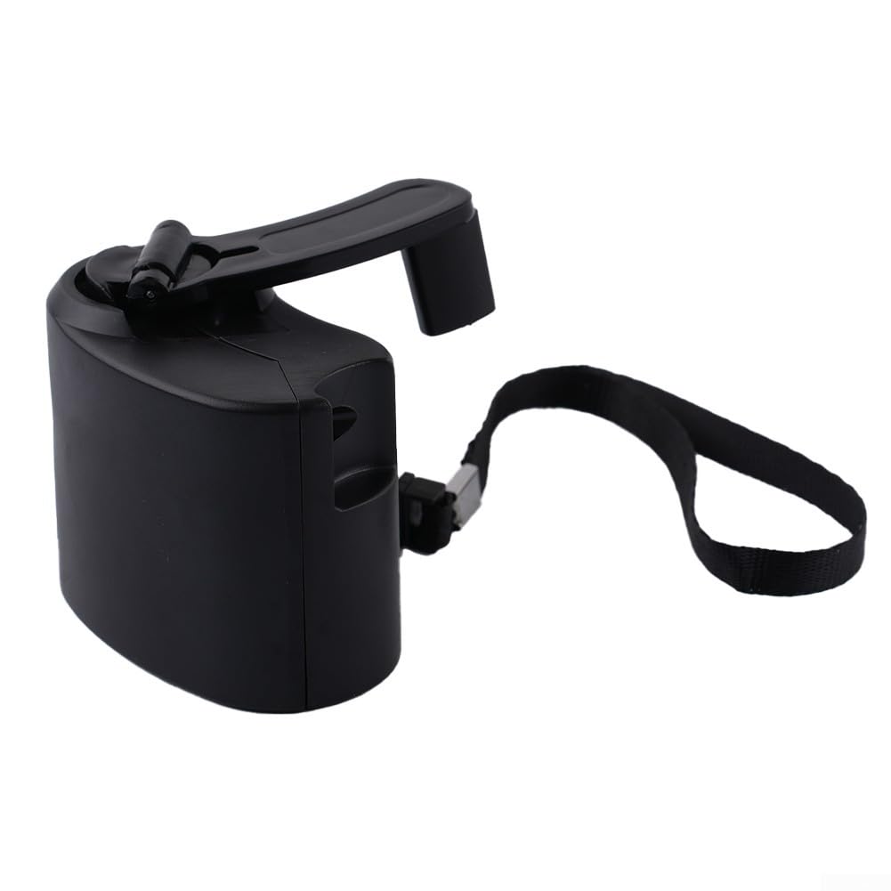 Generatore di carica a manovella USB, a dinamo manuale, per viaggi, ufficio, attività all'aperto, portatile, leggero, con indicatore luminoso (nero)