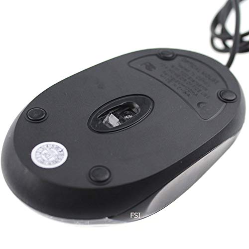 Image of Wired Computer Mouse with RGB | USB Optical Mouse for Laptop, Chromebook & More | 2000 DPI (Black)