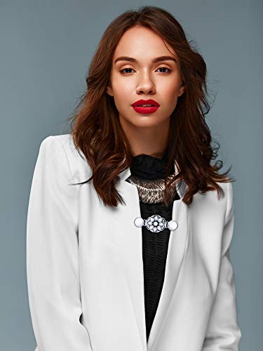 Image of Hicarer 6 Pieces Vintage Shirt Dress Cardigan Clip, Waist Clip for Women, Sweater Shawl Brooch Jacket for Clothing