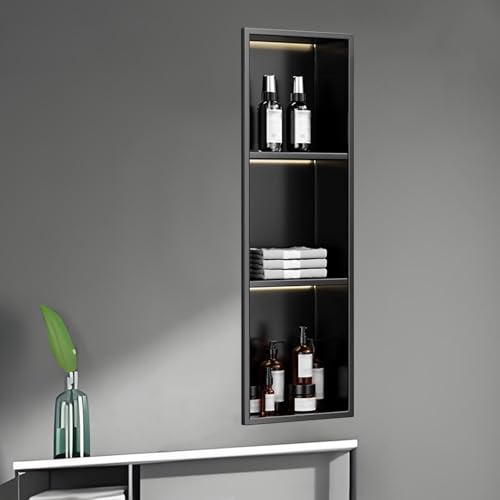 Niche de douche étanche inox LED pour rangement encastré de salle de bain moderne - 2