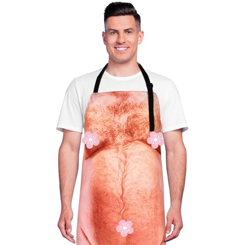 XLSXEXCL Funny Mens Cooking Grilling Aprons Adjustable BBQ Cooking Apron