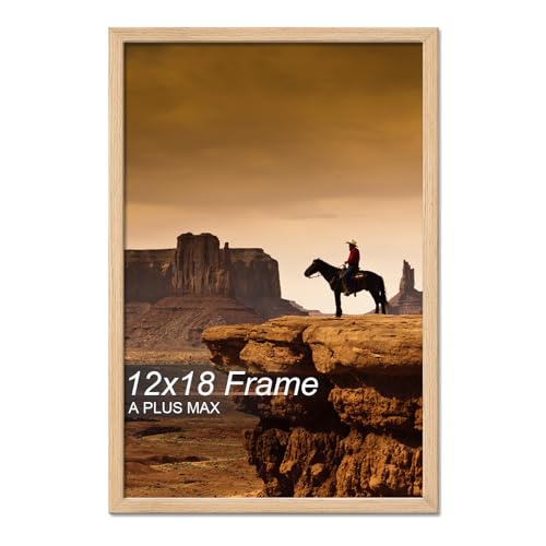 A PLUS MAX 12x18 Picture Frame Natural Light Weight Wall Mount