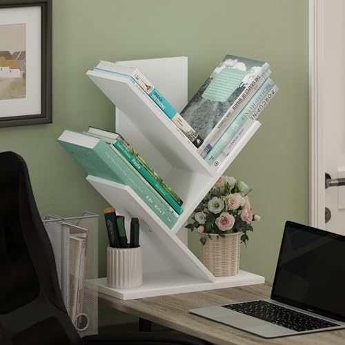 Furinno-Tree-Bookshelf-Libreria-ad-albero-da-terra-a-3-livelli-Bianca