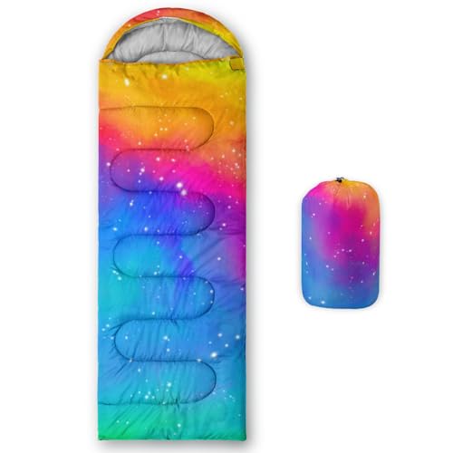 Image of QOOMO Axolotl Cute Camping Sleeping Bags,3 Season Warm & Cool Weather,Lightweight,Waterproof Sleeping Bags for Adults & Kids,Traveling,and Outdoors