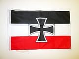 German Jack Flag 18'' x 12'' cords - Army of Germany SMALL flags 30 x 45cm - Banner 18x12 in - AZ FLAG