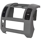 HECASA Center Dash Console Instrument Panel Cluster Lid Bezel Compatible with 2006-2016 Nissan Frontier Replacement for 68259-ZP16D 68259ZP16D, Gray