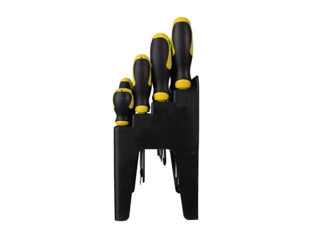 Toolland Juego de destornilladores, 26 piezas, con soporte, punta magnética, mango ergonómico antideslizante soft grip, diseño ergonómico, mango antideslizante, acero al cromo vanadio