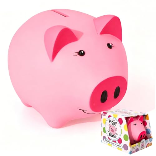 Image of Piggy Bank for Kids, Piggy Bank for Boys, Glow in the Dark | Glow in the Dark Plastic Piggy Bank, Coin Bank Suitable for Boys and Girls